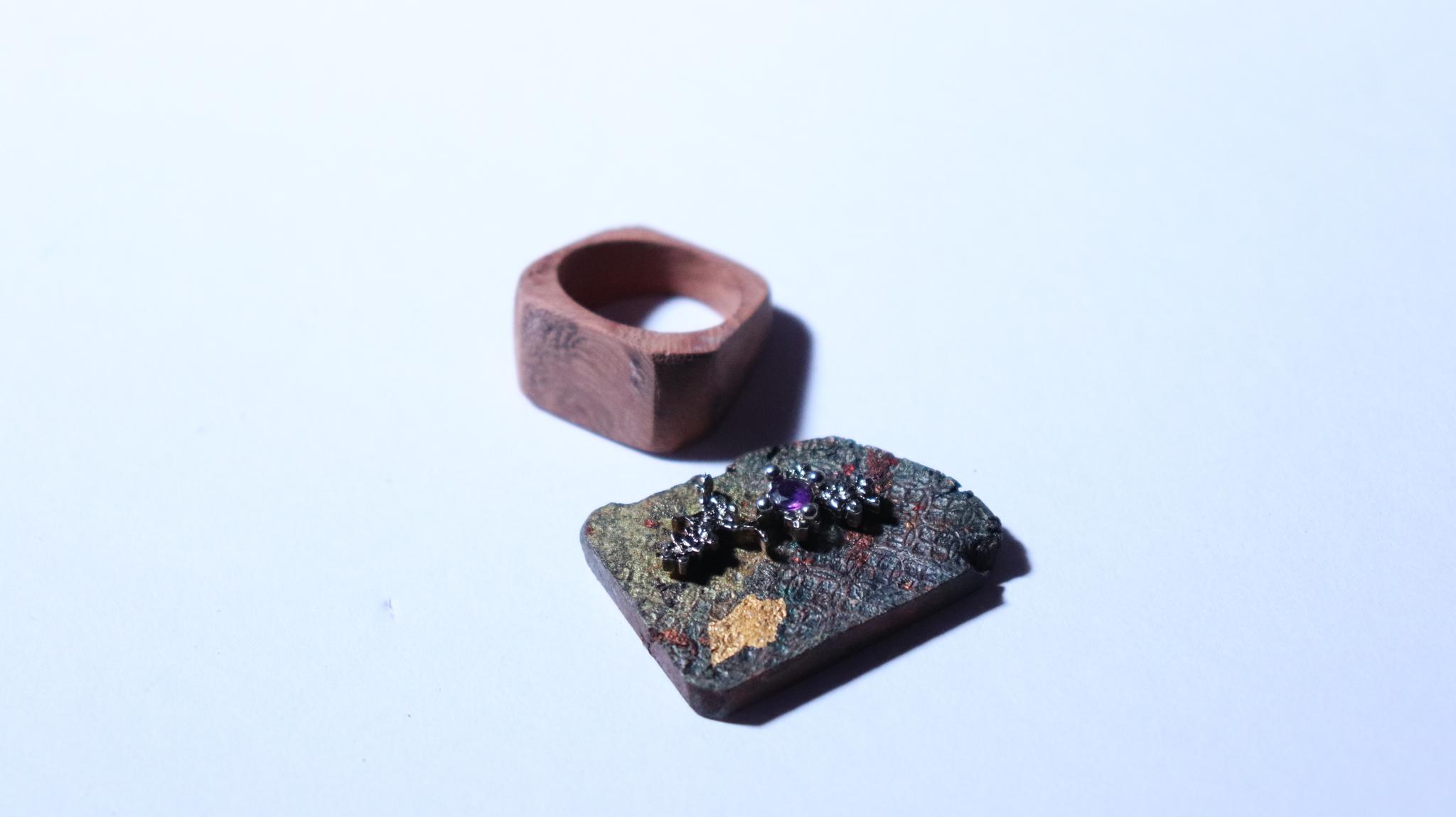 和装指輪sakura1　kimono ring  着物リング　ウッドリング　ハンドメイド　和風 | 10枚目