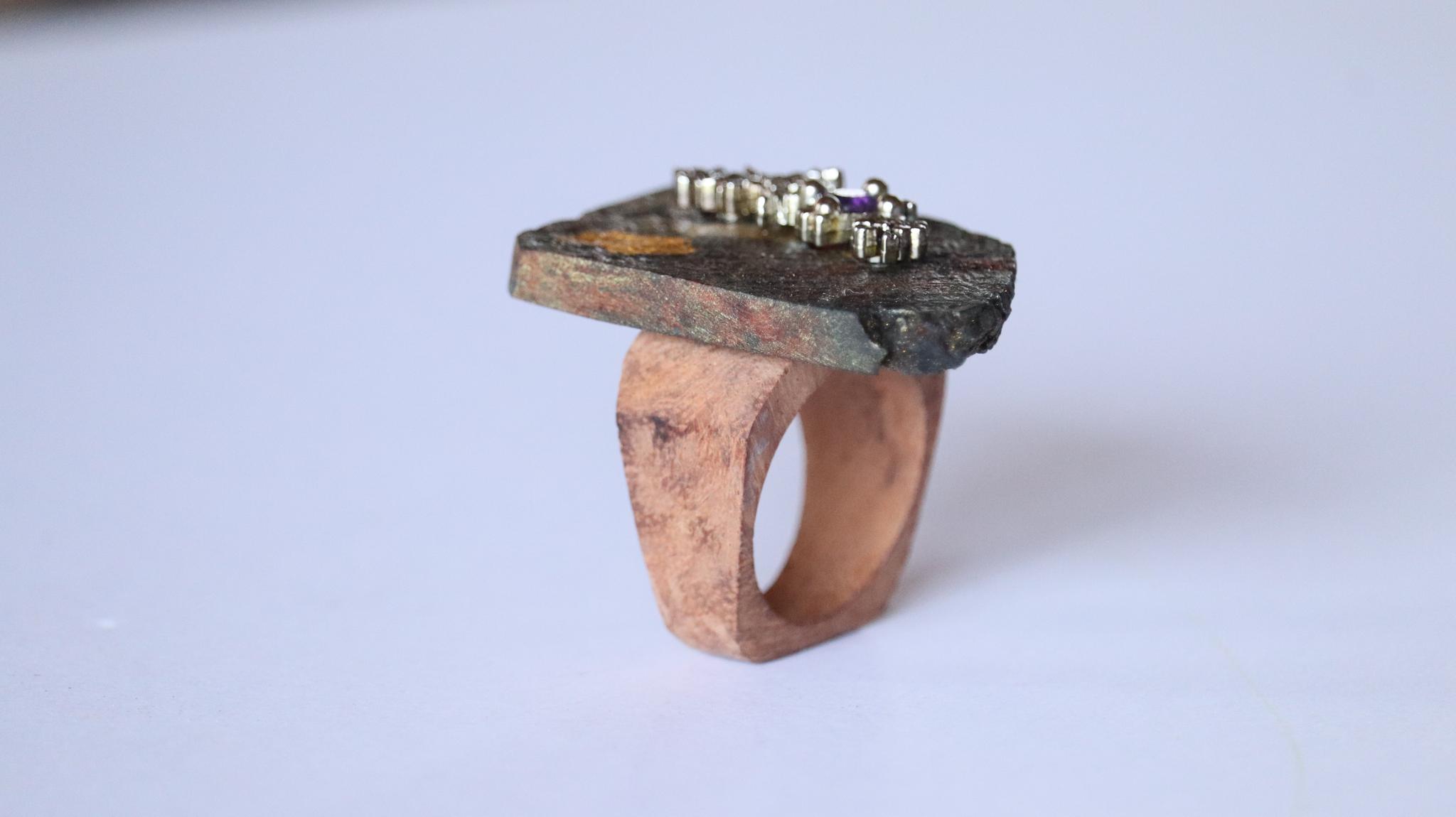 和装指輪sakura1　kimono ring  着物リング　ウッドリング　ハンドメイド　和風 | 15枚目