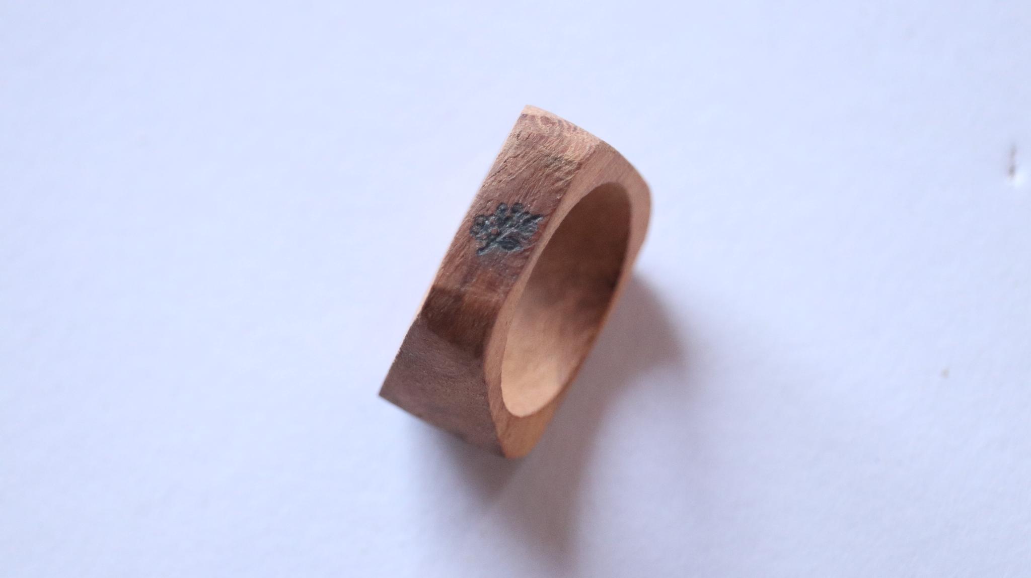 和装指輪sakura1　kimono ring  着物リング　ウッドリング　ハンドメイド　和風 | 4枚目