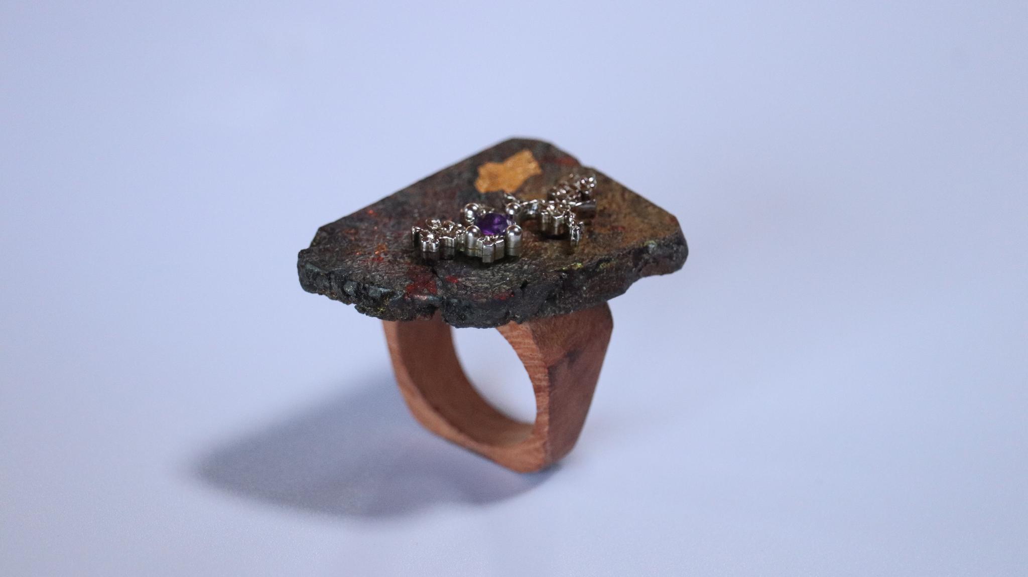 和装指輪sakura1　kimono ring  着物リング　ウッドリング　ハンドメイド　和風 | 8枚目