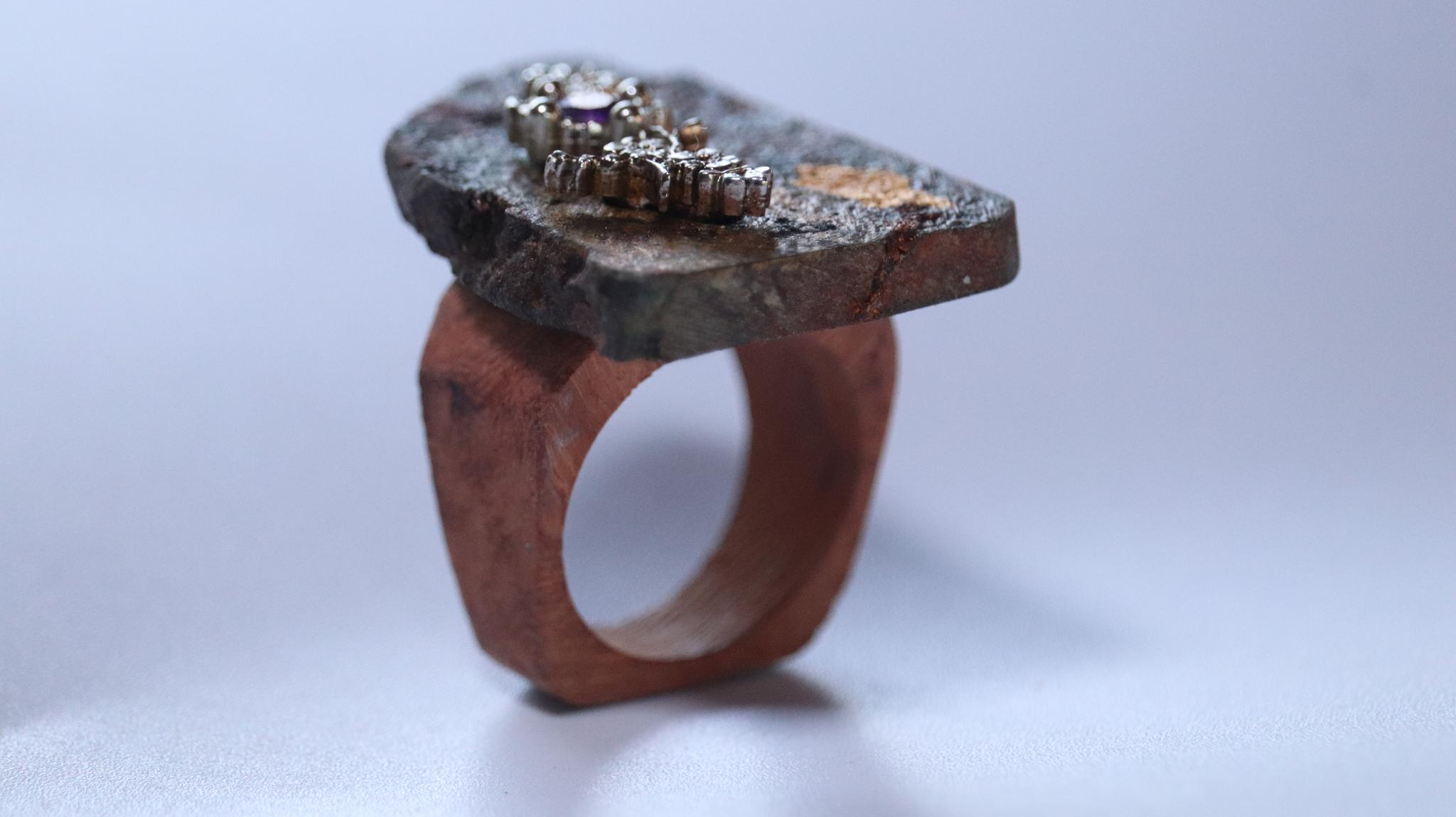 和装指輪sakura1　kimono ring  着物リング　ウッドリング　ハンドメイド　和風 | 9枚目