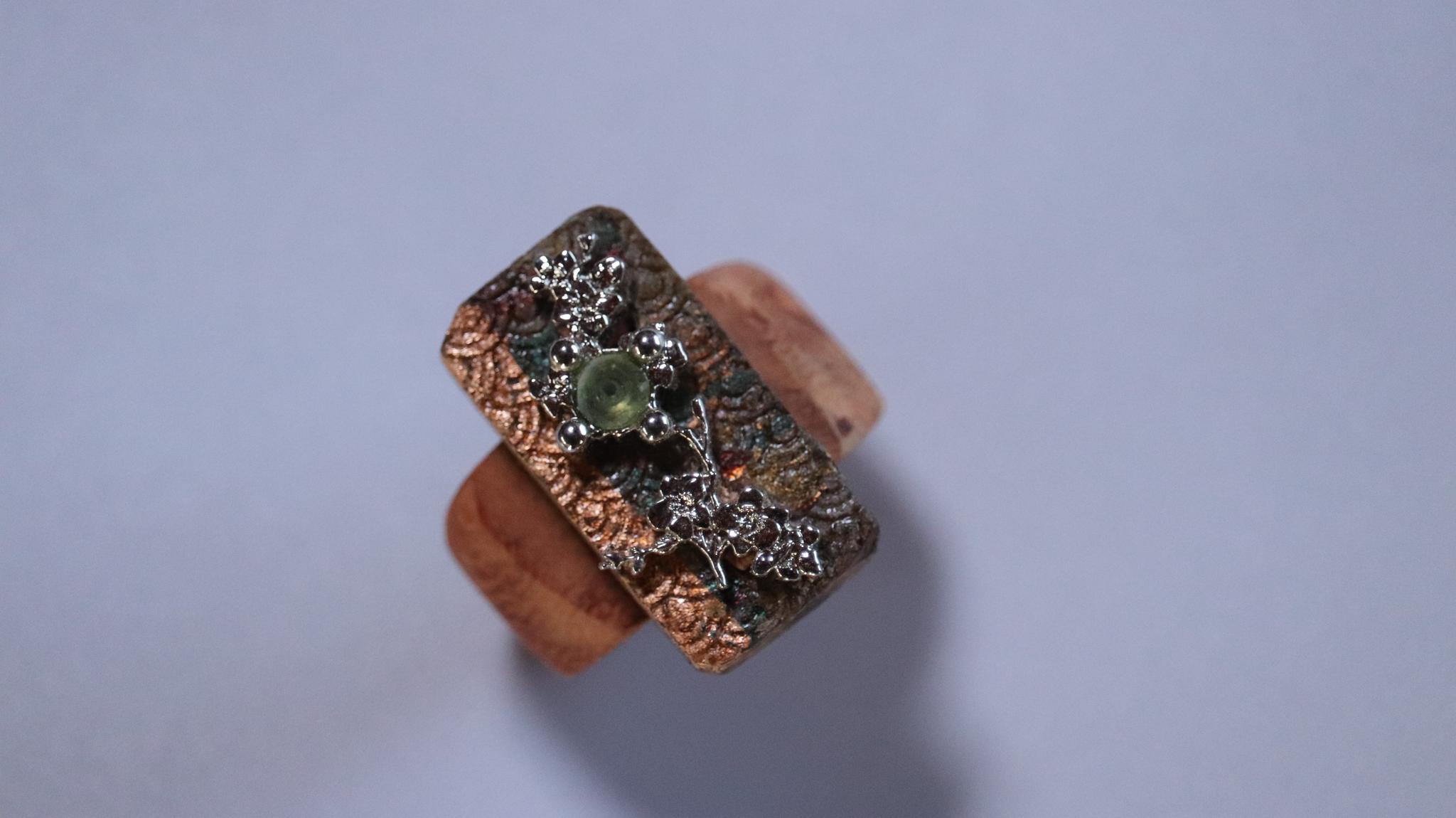 和装指輪sakura2　kimono ring  着物リング　ウッドリング　ハンドメイド　和風 | 4枚目