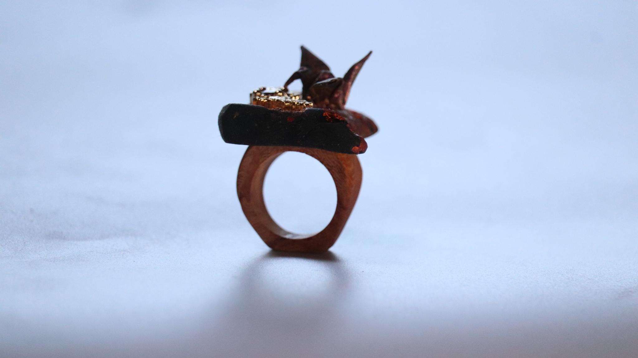 和装指輪sakura3　kimono ring  着物リング　ウッドリング　ハンドメイド　和風 | 10枚目