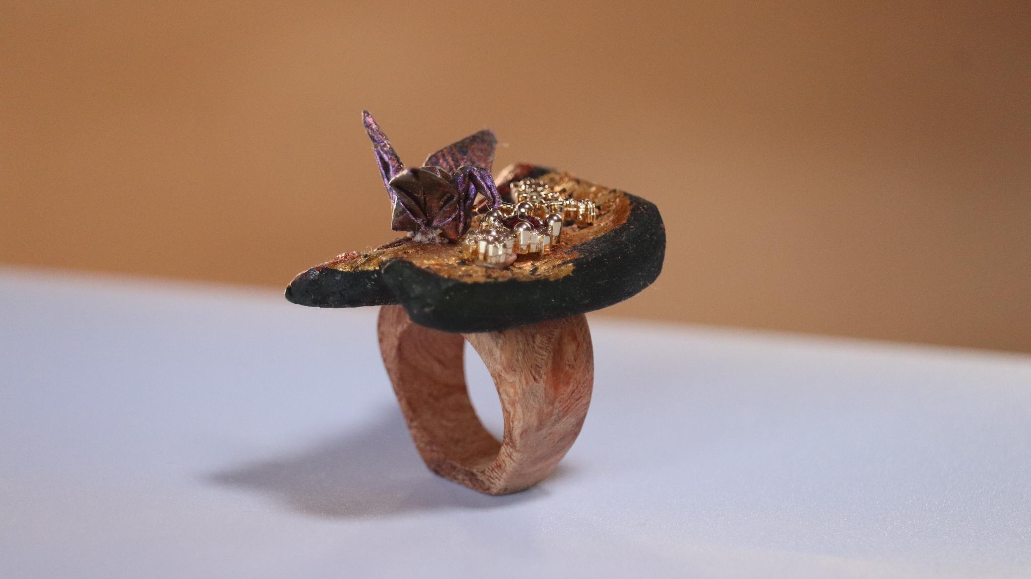 和装指輪sakura3　kimono ring  着物リング　ウッドリング　ハンドメイド　和風 | 12枚目