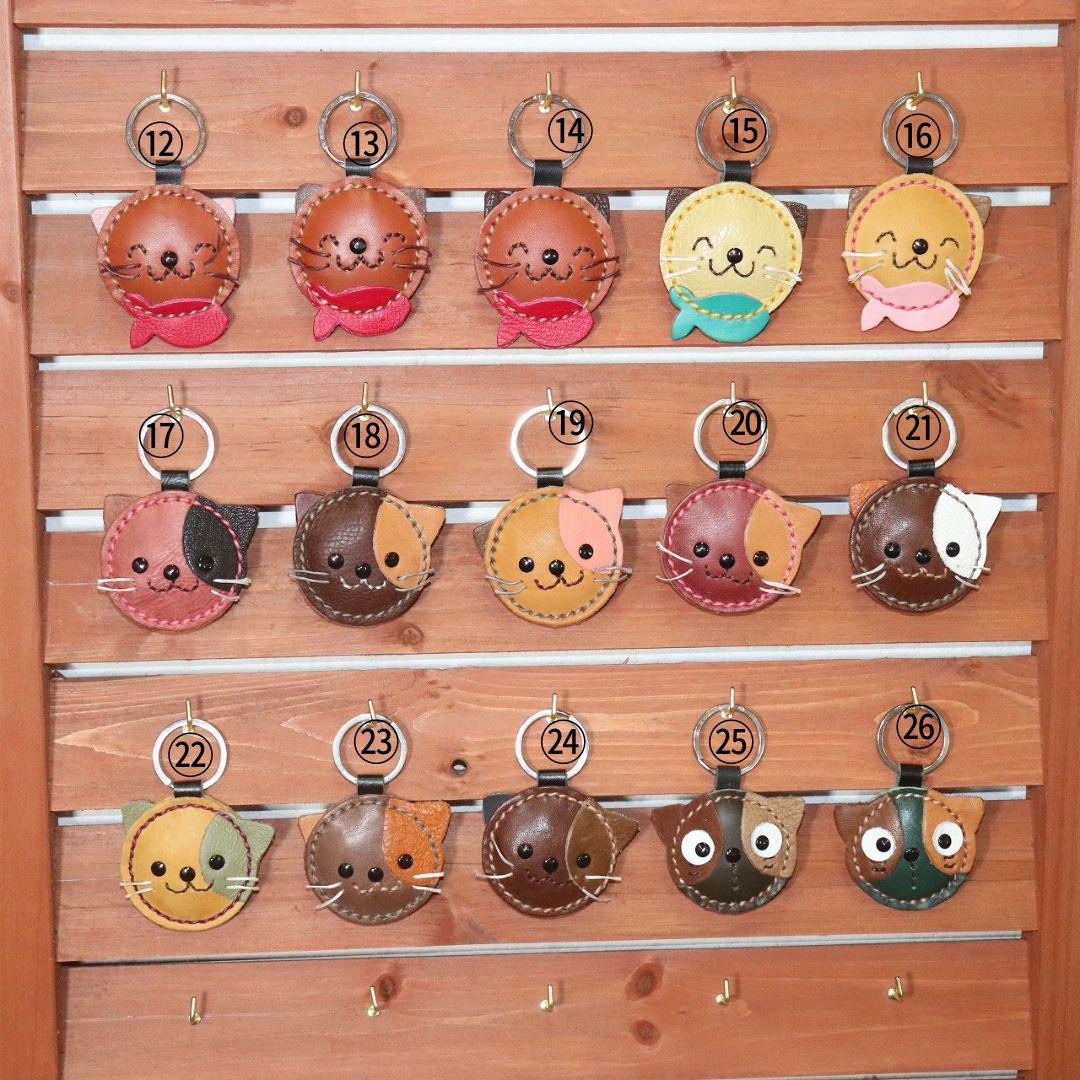 本革キャラクターキーホルダー　コンパクトでかわいい革製キーフォルダー　プレゼント用にピッタシ | 6枚目