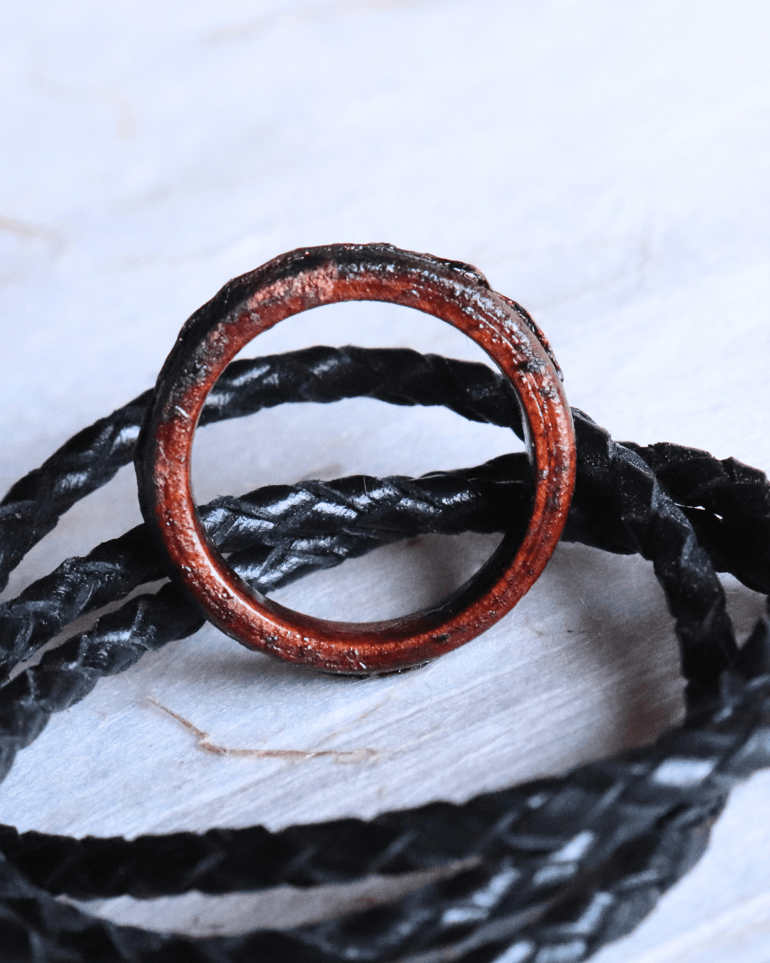 木の指輪N6 天然木指輪 木のリング ウッドリング ハンドメイド 高級 和風 うるし指輪 金属アレルギー1枚目の画像